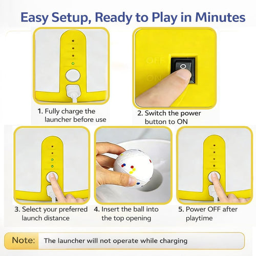 Automatic Dog Ball Launcher | USB Rechargeable Fetch Toy