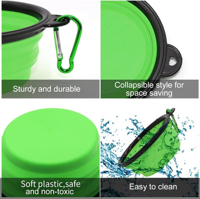 Collapsible Dog Bowls 2-Pack Portable