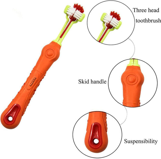 3-Sided Dog Toothbrush 2-Pack