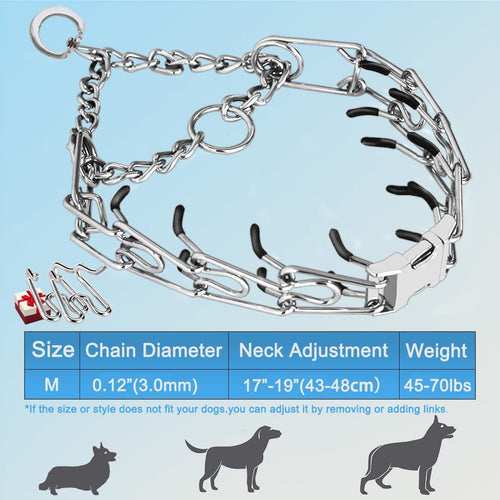 Quick-Release Adjustable Stainless Steel Dog Collar