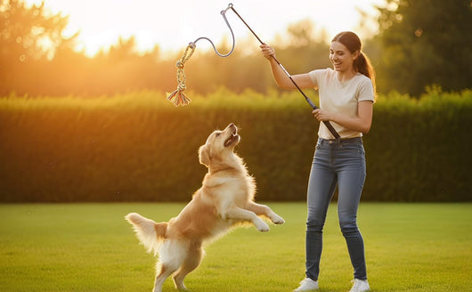 Interactive Dog Flirt Pole for Chase Training