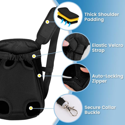 Front Pet Carrier for Small Dogs | Hands-Free Travel Bag