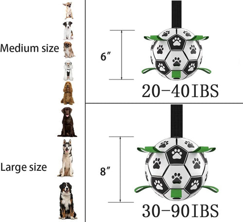 Dog Soccer Ball 6" I Tug & Water Toy