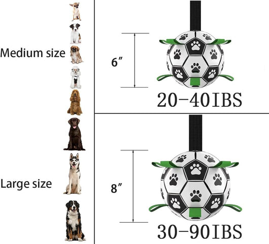 Dog Soccer Ball 6" I Tug & Water Toy