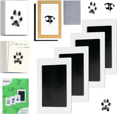 Inkless pet paw print impression kit for dogs cats puppies and kittens with non toxic clean touch ink
