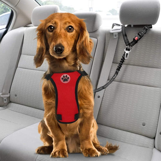 Adjustable Reflective Dog Car Safety Seat Belt Harness