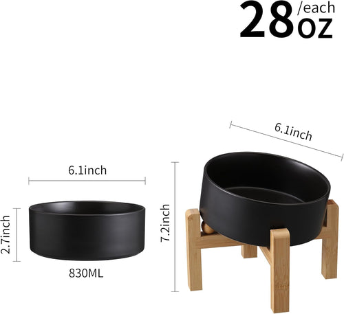 Black Dog Bowl I Elevated Stand