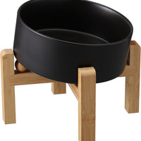 Black Dog Bowl I Elevated Stand