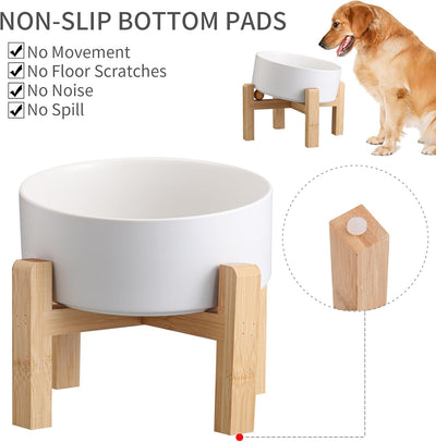 White Ceramic Dog Bowl I for Small/Medium Breeds
