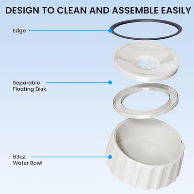 2L No-Spill Dog Water Bowl