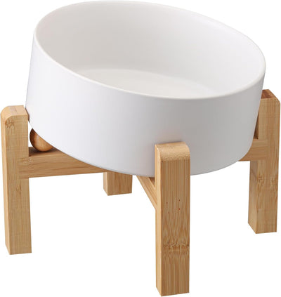 White Ceramic Dog Bowl I for Small/Medium Breeds
