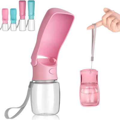 Foldable dog water bottle with travel cup