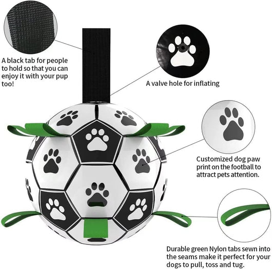 Dog Soccer Ball 6" I Tug & Water Toy