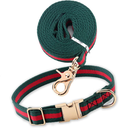 Dog Collar Set | Adjustable Durable Leash & Metal Buckle