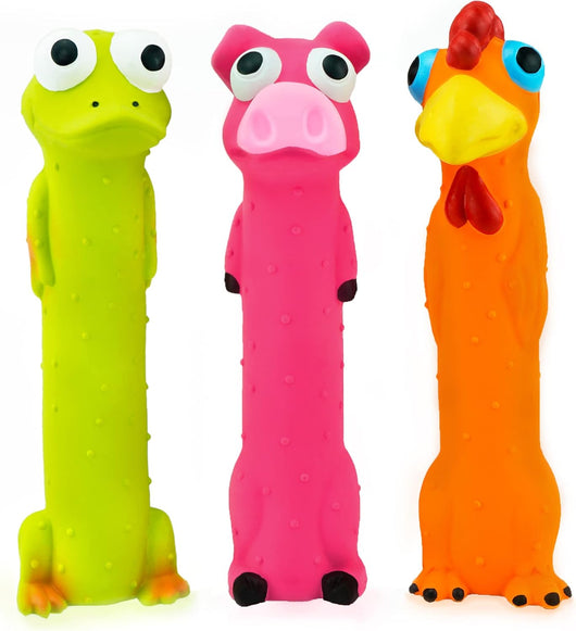 Squeaky Latex Dog Toys 3-Pack