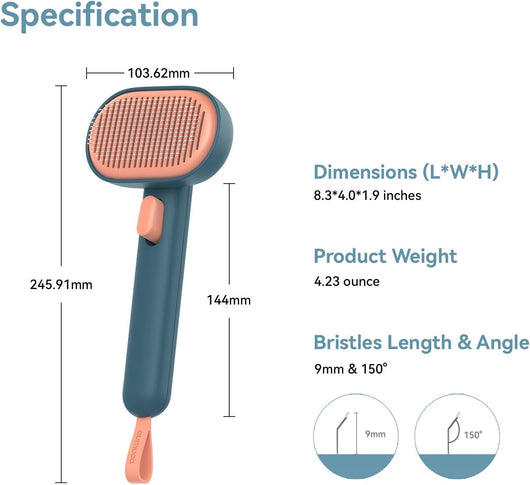 Self Cleaning Slicker Brush For Pets Grooming