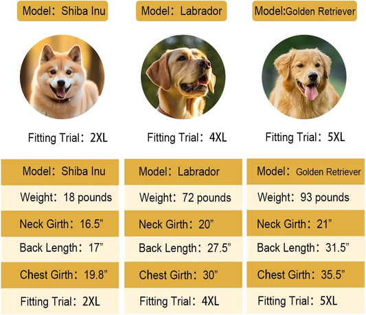 Waterproof Dog Raincoat with Hood – Reflective Adjustable Dog Rain Jacket for Medium & Large Dogs | Lightweight Pet Rain Coat