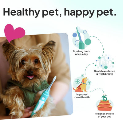Silent Electric Dog Toothbrush for Small Dogs