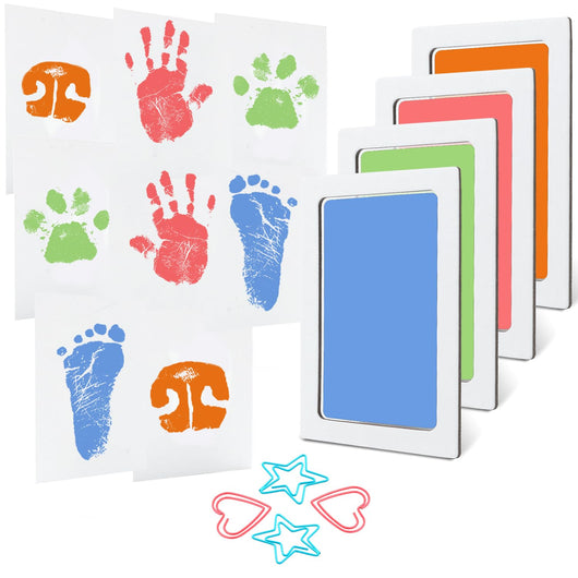 Non-toxic inkless paw nose print kit for pets and babies with mess-free imprint cards