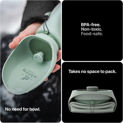 Collapsible Dog Water Bottle with Travel Bowl