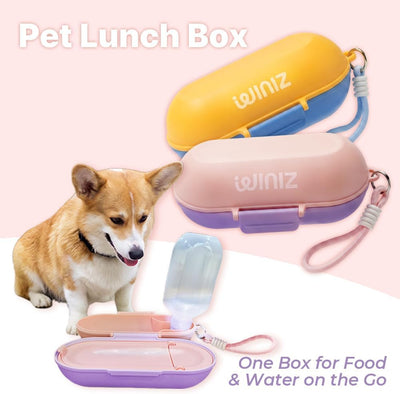 Dog Water Bottle with Food Container