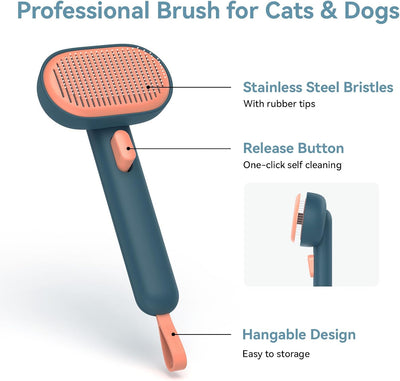 Self Cleaning Slicker Brush For Pets Grooming