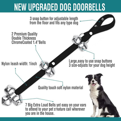 Extra-Loud Adjustable Puppy Potty Training Doorbells Set