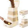 Collapsible FIFO Dog Food Storage Dispenser Container
