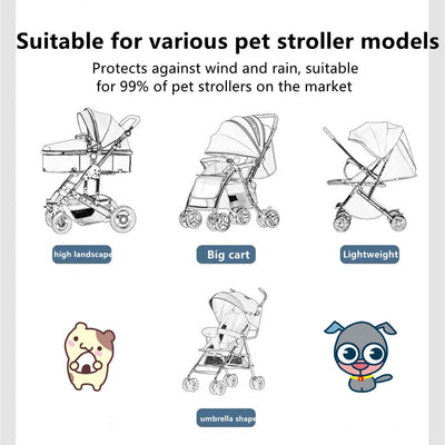 Universal Dog Stroller Rain Cover For All-Weather