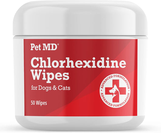Dog and cat topical cleansing wipes with aloe