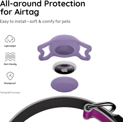Dog Collar with AirTag Holder I Waterproof