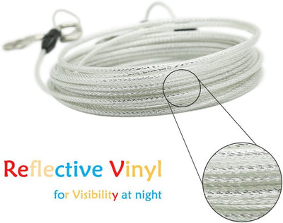 Reflective 30-Foot Heavy-Duty Dog Tie-Out Cable System
