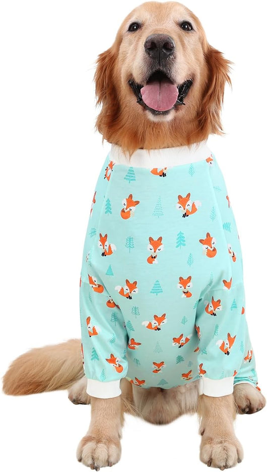Fox Print Pajamas for Large Dogs