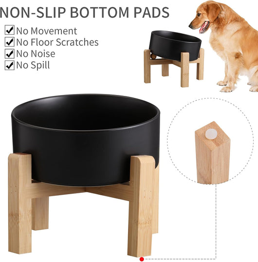 Black Dog Bowl I Elevated Stand