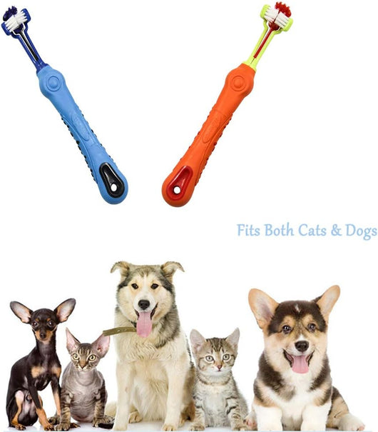 3-Sided Dog Toothbrush 2-Pack