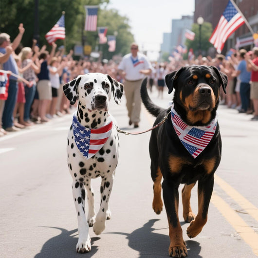 Patriotic American Flag Dog Bandana Two-Pack Set