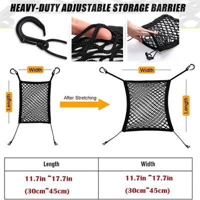Stretchable Dog Car Safety Barrier Storage Organizer Net