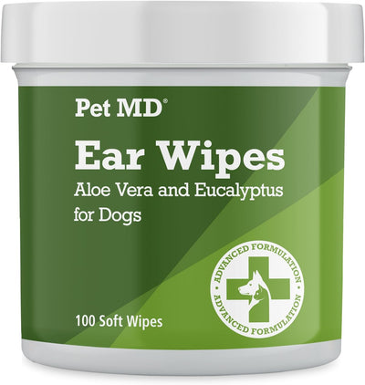 Dog ear cleaning wipes with aloe vera