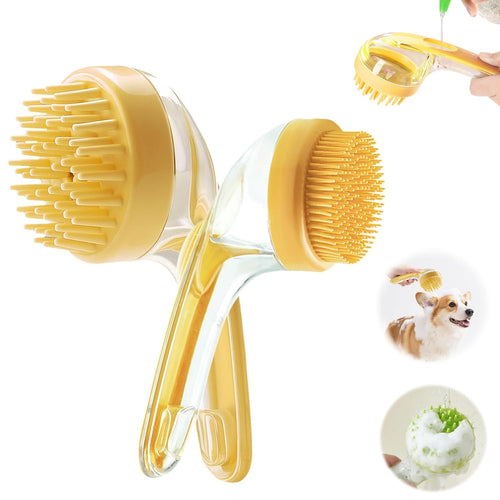 2-Pack Pet Shampoo Dispensing Bath Brushes