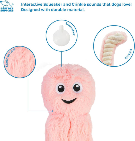 Squeaky Octopus Plush Dog Toy