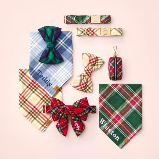 Black Watch Plaid Dog Bow