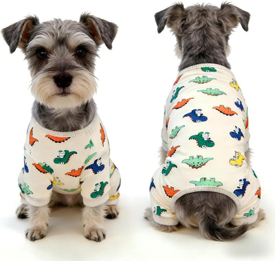 Dog Pajamas Onesie for Small & Medium Dogs – Soft 4-Way Stretch Puppy Sleep & Recovery Suit