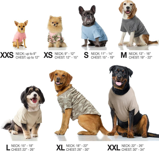 Organic Dog T-Shirts 3 Pack | Cotton Pet Clothes Navy Camo