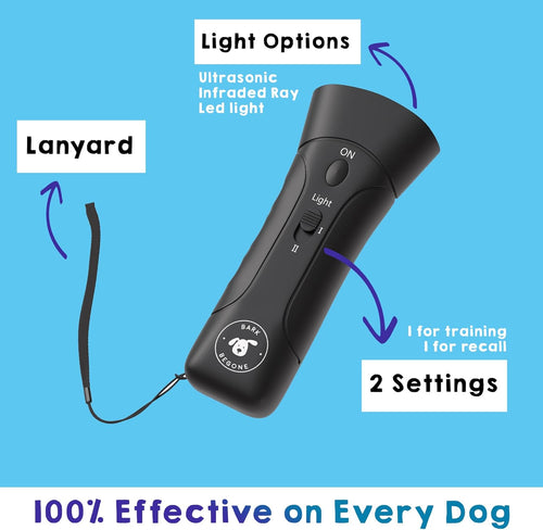 Ultrasonic Dog Bark Deterrent & Behavior Trainer I Classic