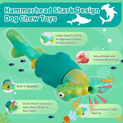 Hammerhead Squeaky Chew Toy