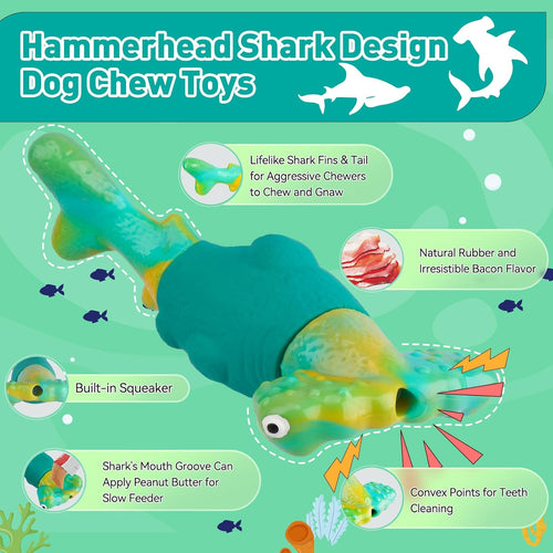 Hammerhead Squeaky Chew Toy