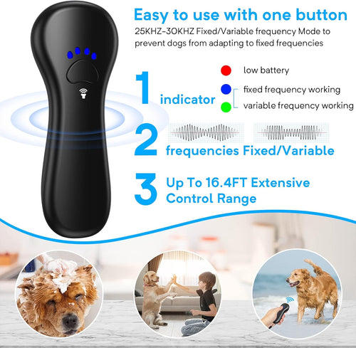 Rechargeable Ultrasonic Dog Bark Deterrent I No Shock Trainer
