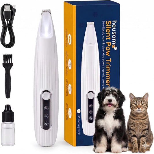 Silent Cordless Pet Paw Trimmer With Light