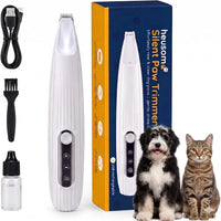 Silent Cordless Pet Paw Trimmer With Light