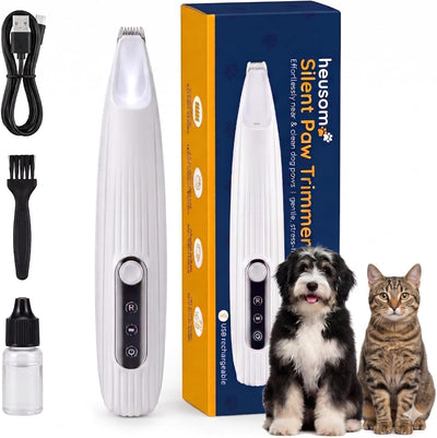 Silent Cordless Pet Paw Trimmer With Light